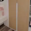 Fábrica de guarda-roupas sob medida para casa inteira em Moganshan, painel ecológico, porta de armário de vidro minimalista, porta a porta para armário de teto, aparador