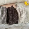 Calça de Lã Forrada para Bebê Menina Inverno Novo Espessada Floral Solta Estilo Lanterna para Meninas