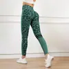 Pantalones de Yoga de Punto Europeos y Americanos Transfronterizos de Cintura Alta Levanta Glúteos Sin Costuras Estampado de Leopardo Control Abdominal Fitness Running Entrenamiento Adelgazante