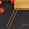 Joyería Yingyi DIY horquilla de cobre puro cabeza plana doble recta antigua material de adorno para la cabeza accesorios retención de color por electroforesis