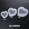 Molde de Resina de Cristal DIY Papoula Molde de Bolo Acessórios Molde de Silicone com Superfície de Espelho de Alto Brilho em Formato de Coração