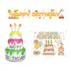 Banner Colgante de Cumpleaños Decoración para Fiesta Infantil Accesorios Pastel Inflable Fondo de Feliz Cumpleaños Personalizado