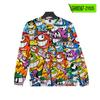 Suprimento Transfronteiriço Aliexpress Nova Moletom Redondo Estampa Completa Monstro Desenho Animado Primavera e Outono Moletom de Manga Longa Jovem