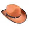 Nuevo Sombrero de Vaquero Occidental Negro con Remaches al por Mayor del Fabricante de Amazon Sombrero de Vaquero con Remaches Plateados Sombrero de Fieltro