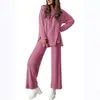 Comercio exterior transfronterizo Amazon Europeo y Americano 2026 ropa de mujer cómoda y elegante, cuello redondo holgada manga larga elástica pantalones largos ropa de estar