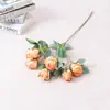 7 pequenas flores artificiais de rosa de neve, flores de seda, flores artificiais, plantas verdes, decoração de casa, materiais populares para decoração de fundo de fotos