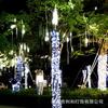 Luzes de LED solares de chuva de meteoros luzes coloridas luzes piscantes fio de luzes estrelado exterior à prova d'água iluminação externa Rua vista noturna