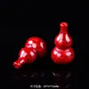 Bolsa de la Suerte de Calabaza de Arena de Cristal de Alto Contenido Accesorios para Pulseras DIY Arena Roja de Cinabrio Esmalte Pintado Accesorios para Pulseras de Nube Auspiciosa