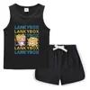 Chal de Verano 2023 para Niños Pantalones Cortos Camiseta Básica Casual Coreana Absorción de Sudor Dulce Conjunto de Camiseta sin Mangas Interior para Niños