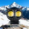 Foco LED para Motocicleta Doble Ojo Águila Doble Color Cañón Pequeño Faro para Vehículo Eléctrico Luz LED Modificada Impermeable
