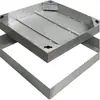 Processamento de Tampa de Bueiro Quadrada de Aço Inoxidável 304, Tampa de Bueiro Decorativa Invisível para Água da Chuva com Painel Traseiro Reforçado, Tipo Recesso