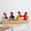 Artesanías de esmalte coloreado de Zibo adornos de pollo goo gallo gallina estatua de animal productos de vidrio de Boshan venta al por mayor transfronteriza