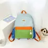 Mochila Infantil Nueva Bloque de Color Bolsa Escolar para Jardín de Infancia Niños y Niñas de Primaria Mochila Ligera Casual de Viaje Moderna