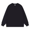 Camiseta de Manga Larga con Cuello Redondo de Algodón Pesado 240g Tornillo Color Sólido Ropa de Otoño Parte Superior Holgada Interna Camiseta Base para Hombres y Mujeres