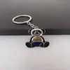 Chaveiro de metal de panda atacado metal desenho animado tinta diy chaveiro mascote panda pequeno pingente de presente