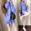 Traje de moda de talla grande para mujer, conjunto deportivo de dos piezas de estilo coreano, holgado, de manga corta y pierna ancha, para verano