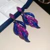 Pendientes de Plata Aguja Zircón Gota de Agua Pendientes Transfronterizos Europeos y Americanos Vintage de Lujo de Alta Resistencia con un Diseño Único para Mujer