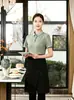 Uniformes de Trabajo para Catering del Hotel Zheyi Playeras Polo para Meseros y Meseras en la Recepción del Restaurante, Ropa de Trabajo de Manga Corta para Hombres y Mujeres