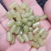 Cuentas hexagonales lisas de jade cuarcita verde olivo, jade Hetian de imitación, cuentas cilíndricas de jade amarillo de imitación, cuentas espaciadoras, joyería