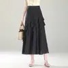 Saia Midi Plissada Floral de Bolinhas de Cintura Alta para Mulheres, Estilo Verão 2026, Fashion e Super Delicada para Mulheres