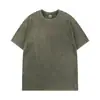 Ropa de Hombre Xintang Tallas Grandes Verano Nuevo Algodón Patchwork Manga Corta Camiseta Holgada Vintage Lavado Desgastado Top