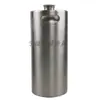 Acero inoxidable 304, acabado cepillado, barril de cerveza fresca, recipiente de cerveza metálico, 2L, con tapa roscada, recipiente de almacenamiento, hecho a medida
