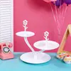 Soporte de exhibición, bandeja decorativa, soporte para pastel de cumpleaños, uso en bodas y hogar, multicapa para snacks, dulces, plato de frutas, vajilla