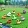Novedad Transfronteriza Patitos de Verdura Lindos, Accesorios de Decoración DIY para Paisajismo de Jardín, Pequeños Adornos de Micro-Paisaje