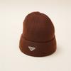 Chapéu de malha de lã padrão triângulo de outono e inverno francês, popular na Internet para homens e mulheres, chapéu de lã quente e frio para casal