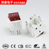 Interruptor Kcd4 Rojo Transparente Seis Pines Dos Velocidades Forma de Barco Interruptor Basculante 6 Pines 2 Velocidades 16A