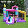 Castillo inflable infantil de dona para interiores y exteriores Doctor Dolphin, cama para saltar, Castillo travieso para niños, tobogán, Equipo de diversión