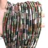 Cuentas de ágata india de colores 4 * 13 mm, hilo de cuentas tubulares redondas largas, cuentas sueltas cilíndricas, tubo largo de ágata, joyería hecha a mano con cuentas