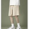 Traje negro delgado de verano pantalones cropped para hombre pantalones rectos sueltos de pierna ancha adelgazantes de cintura alta pantalones cortos deportivos moda