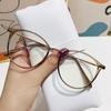 Gafas de lectura redondas anti luz azul para mujer HD para ancianos ultraligeras moda gama alta para mediana edad y mayores gafas de luz al por mayor