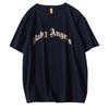 Camiseta Masculina Chaobu Criativa Estampa de Letras Solta Manga Curta Marca da Moda Retro Americano Roupas de Verão 2025 Tendência Ins