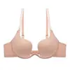 Sutiã Adesivo Costas Nuas Profundo V Sexy Taça Manga Sem Costura Push-Up Formato U Costas Bonitas Lingerie Sutiã para Vestido de Casamento Sutiã de Amarrar no Pescoço