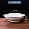 Tigela Grande de Cerâmica com Pés Altos, Tigela de Sopa, Tigela de Macarrão, Tigela de Arroz, Tigela de Kimchi, Tigela de Sopa de Peixe em Conserva, Tigela Grande para Culinária Chinesa com Pés Altos