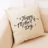 Almohada de Lino Amazon Ebay Transfronteriza Patrón de Corazón Funda de Almohada de Algodón y Lino Almohada del Día de la Madre Almohada Otros