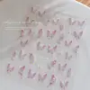 Colección de Pegatinas para Uñas Mariposa: Nuevas Calcomanías Adhesivas para Uñas de Mariposa Blanca Delgadas Flexibles con Relieve de Hada Nuevas de Moda al por Mayor