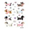 Libro Rojo Lindo Perro Salchicha Pegatina de Gelatina Dibujo Animado Cachorro de Peluche Aspecto de Alta Calidad DIY Funda para Teléfono Móvil Decoración de Tableta