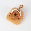 Bolsa de monedas de capibara de felpa de dibujos animados, linda muñeca de celebridad de Internet Ins, mini capibara para niños y estudiantes, billetera pequeña