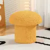 Banqueta para Trocar Sapatos Estilo Creme, Banqueta Fofa de Cogumelo, Mesa de Centro para Sala de Estar, Banqueta Baixa, Banqueta para Sofá, Banqueta Redonda para Quarto, Banqueta Pequena Doméstica
