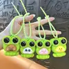 Chaveiro Pingente Squeeze Sapo Olhudo Fofo Charme de Bolsa Acessório para Chaveiro de Carro Pequeno Presente Atacado