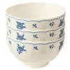 Shang0 Azul y Blanco Exquisito Set Creativo de 28 Piezas de Tazones, Platos, Cucharas y Vajilla Tienda Celebración Evento de Bienestar Regalo Al Por Mayor