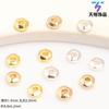 Cuentas Espaciadoras Redondas con Baño de Oro de 14K que Conservan el Color, Bandeja de Flores para Cuentas Irregulares, Accesorios DIY para Pulseras y Collares, Cuentas Sueltas al Mayoreo