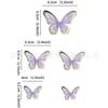 Producto con derechos de autor hermoso color mariposa decoración de pastel borde dorado papel estilo ins diosa cumpleaños tarjeta para hornear complemento