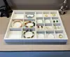 Bandeja de Joyería de Terciopelo Off-White, Caja de Almacenamiento para Anillos, Accesorios de Exhibición de Joyería, Bandeja para Accesorios, Bandeja para Pulseras