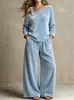 Sitio independiente transfronterizo europeo y americano Amazon 2026 nuevo otoño e invierno moda femenina terciopelo un solo hombro casual conjunto de dos piezas