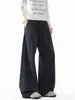 Pantalones a cuadros retro estilo americano para hombre, nuevos pantalones rectos holgados de moda 2026, pantalones deportivos casuales de pierna ancha