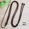 2m pequena corda redonda imitação 925 prata seda Xiangyun contas de madeira DIY tecida à mão ajustável Jade cinábrio cordão atacado